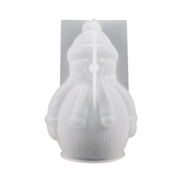 Modelo navideño de silicona, decoración de yeso para hacer jabón con velas, artesanías de arcilla hechas a mano, modelo de vela de resina para Navidad Estilo B