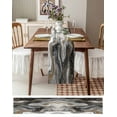 thumbnail image 3 of Black Marble Table Runner 72 Inches, Retro Chic Abstract Mottled Texture Art Bed Runner Dresser Scarves Tabletop for Indoor Outdoor Parties/Ceremony/Banquet, 14" x 72", 3 of 8