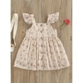 thumbnail image 4 of Franhais Little Girl’s Fashion Floral Dress Casual Square Collar Button-Down Fly Sleeve A-line Dress, 4 of 9