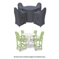 thumbnail image 1 of Housses et Toutes les Housses d'Ensemble de Bar Extérieur pour Palm Coast, Ensemble de 5 Pcs Rond de Style Ferme pour Table et Chaises, Polyester Hydrofuge et Résistant aux UV, 1 of 6