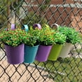 thumbnail image 1 of Flmtop Metal Iron Hanging Flower Pot Container Home Balcony Garden Planter Barrel Decor, 1 of 9