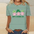 thumbnail image 2 of Camisetas Casuales de Mujer Nueva Moda Impresa Cuello Tripulado Manga Corta, Top Ligero para Diario Y Fiesta, 2 of 4
