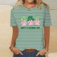 thumbnail image 2 of Camisetas Casuales de Mujer Nueva Moda Impresa Cuello Tripulado Manga Corta, Top Ligero para Diario Y Fiesta, 2 of 4