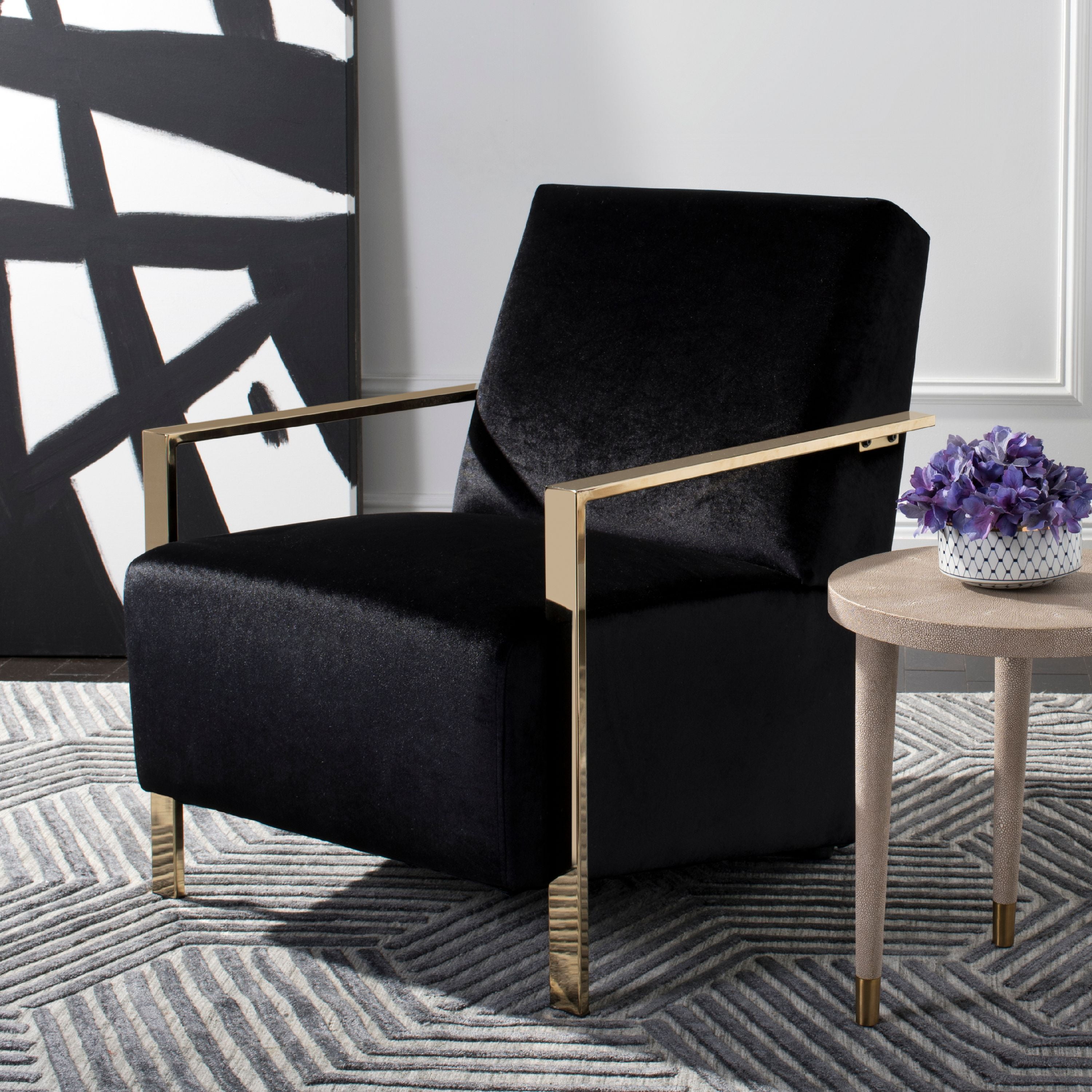 Safavieh Orna Modern Glam Cushioned Accent Chair