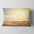 thumbnail image 2 of Designart African Huts under Colorful Sky - Landscape Printed Throw Pillow - 12x20, 2 of 5