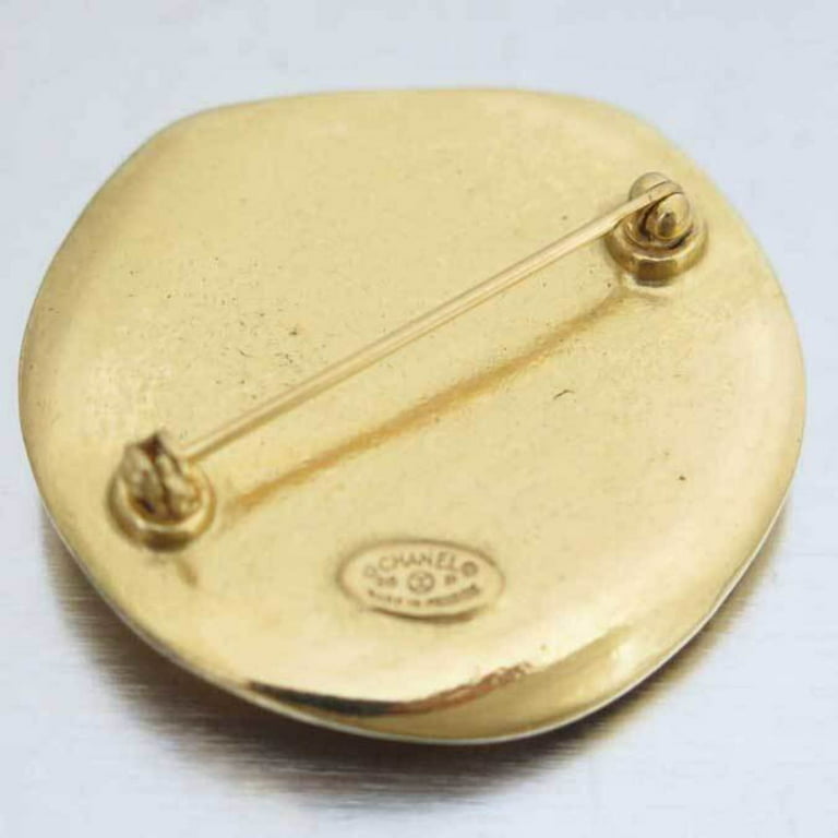 used Pre-owned Chanel Chanel Brooch Here Mark Gold Metal Material Pin Ladies (Good), Adult Unisex, Size: One Size