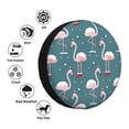 thumbnail image 4 of Fotbe Flamingo Funda de Llanta de Repuesto con Estampado, Engrosada, Ajuste Universal para Jeep, Remolque, RV, SUV, Camión-14 inch, 4 of 6
