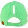 thumbnail image 5 of C.C Ponytail Messy Buns Trucker Ponycaps Plain Baseball Visor Cap Dad Hat (Distressed "beach happy" Mint), 5 of 5