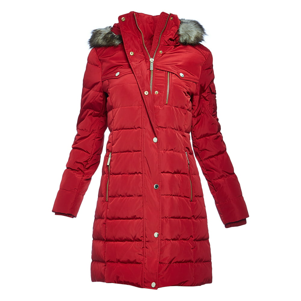 Michael Kors - Red Michael Kors Jackets for Women Hooded Winter Puffer Down Jacket Coat for 