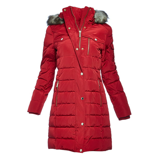 Michael Kors - Red Michael Kors Jackets for Women Hooded Winter Puffer ...
