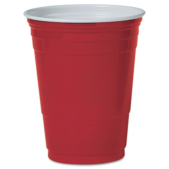 Solo Plastic Party Cold Cups 16oz Red 50/Pack P16RLR