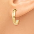 thumbnail image 3 of Real 14kt Yellow Gold Polished 3.5mm J-Hoop Earrings; for Adults and Teens; for Women and Men, 3 of 4