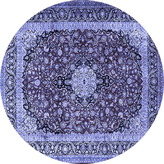 Ahgly Company Indoor Round Persian Blue Traditional Area Rugs, 6' Round
