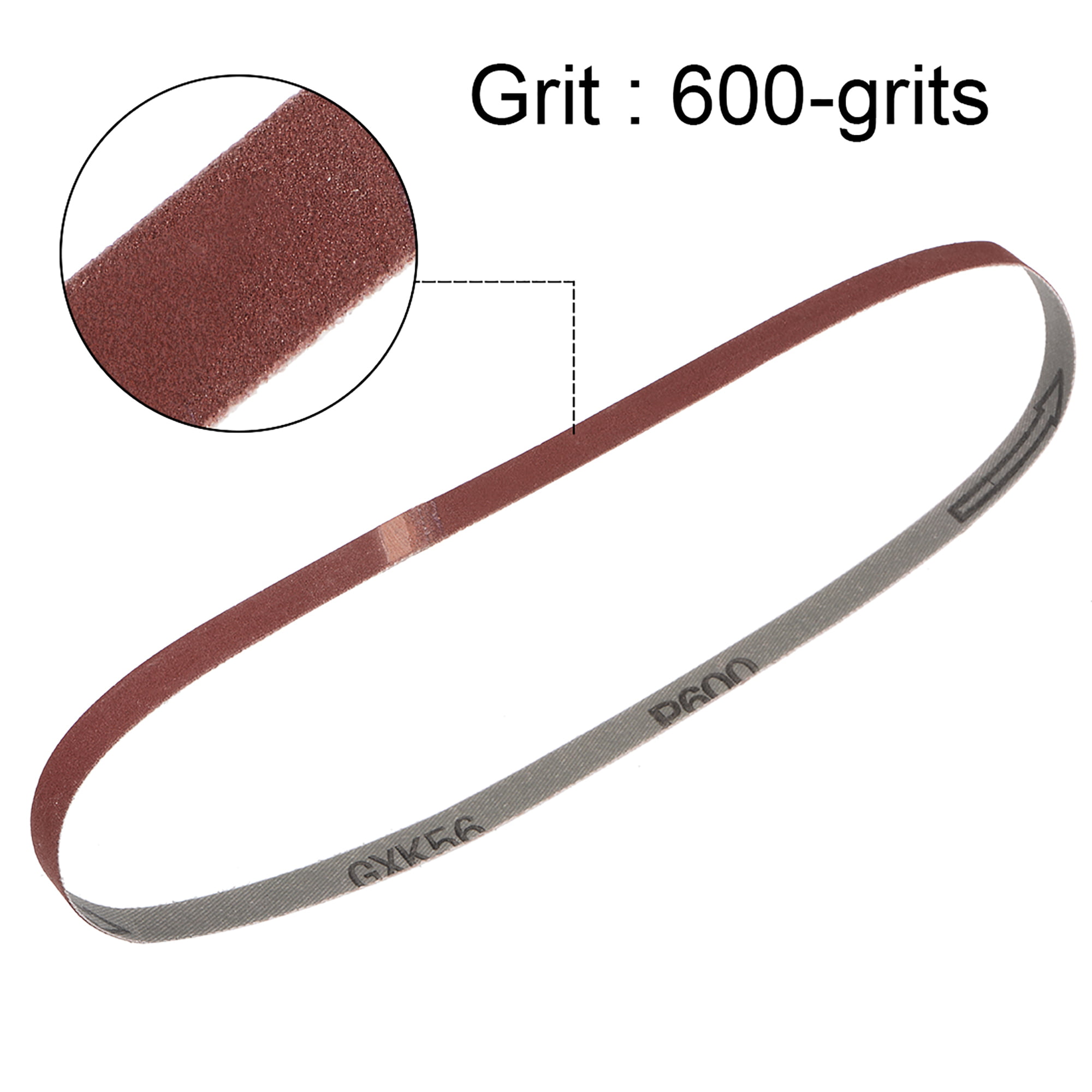 3/8 x 21 Inch Sanding Belt 600 Grit Sand Belts for Belt Sander 10pcs