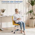 thumbnail image 4 of JIOABL Home Office Desk Chair, Office Chairs Desk Chair Rolling Task Chair Computer Chair Adjustable with Wheels Armless for Bedroom, Vanity Chair for Makeup Room, Living Room, 4 of 8
