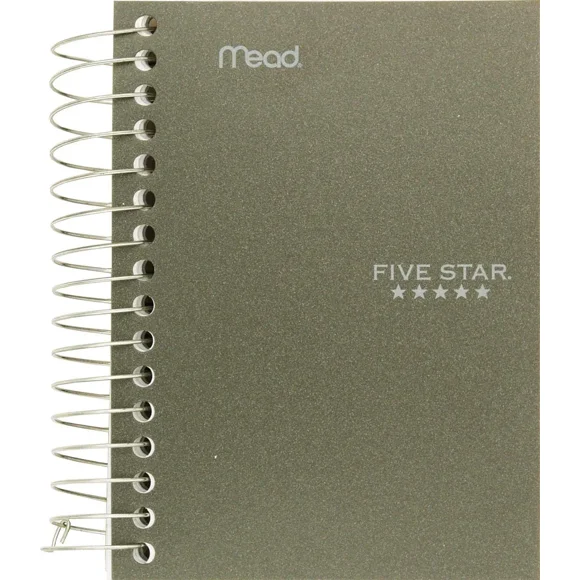 Five Star Spiral Notebook, Fat Lil' Pocket Notebook, College Ruled Paper, 200 Sheets, 5-1/2" x 3-1/2", Color Selected For You, 1 Count (45388)