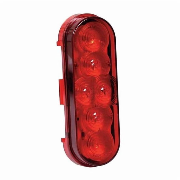 Maxxima Stop/Tail/Turn Light, 6LED, 6x3In, Oval, Red M63346R