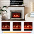 thumbnail image 6 of LGHM 44" Electric Fireplace with Mantel, Free Standing Fireplace Heater with Remote Control Adjustable LED Flame for Living Room, Bedroom,White, 6 of 12