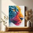 thumbnail image 6 of Colorful Abstract Watercolor Leopard Canvas Print, Modern Exotic Animal Living Room Wall Decor Art, 6 of 8