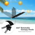 thumbnail image 6 of Costway Foldable Sun Shading Lounge Chair Adjustable Beach Sunbathing Recliner W/Pocket, 6 of 12