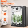thumbnail image 3 of VEVOR Hydroponic Grow Tent Complete Indoor Plant Growing System 4x2’, Black, 3 of 12