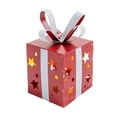 thumbnail image 2 of LED Lighted Christmas Gift Box Hanging Ornament, Iron Present Decoration with Built In Light for Tree Garland Holiday Display, 2 of 6
