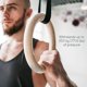 thumbnail image 1 of Gymnastikringar i trä inklusive upphängningsremmar - set med 2-6 meter långa - Justerbara gymnastikringar - för hemsport och fitness, 1 of 3