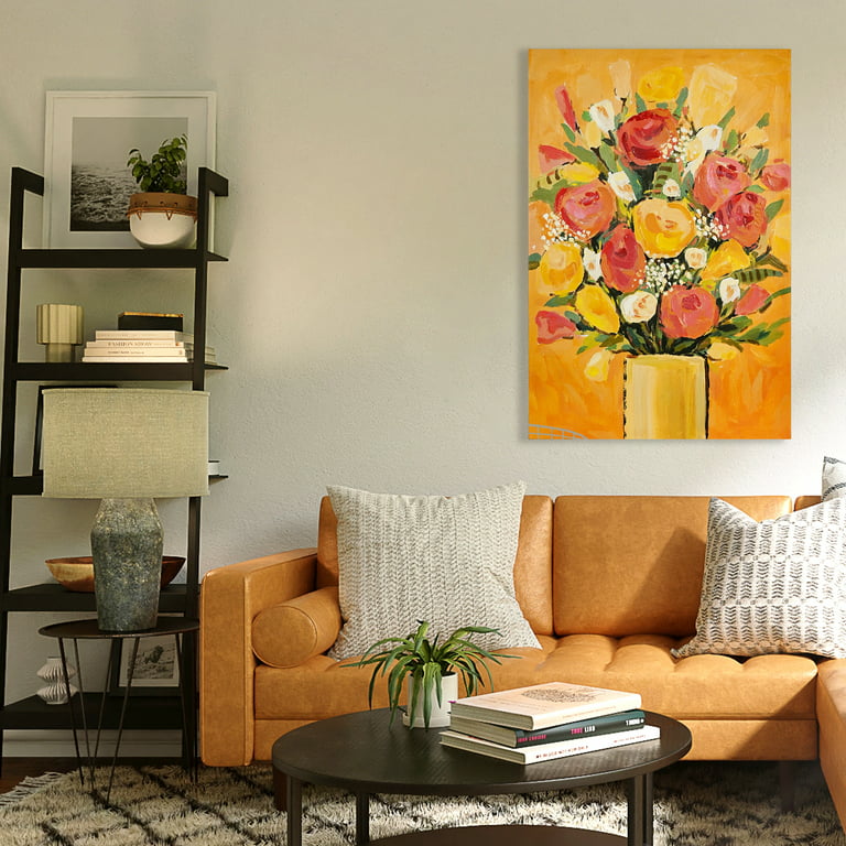Floral Oil Painting Art Catching My Breath 24x36 Canvas by