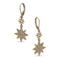 thumbnail image 2 of You're Invited Crystal Star Double Drop Earrings, Gold-Plated, 1.8'' x 0.7'', 2 of 3
