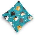 thumbnail image 5 of GZHJMY Cute Cat Fish Pillow Cover 18 x 18 Inch, Soft Decorative Cushion Case Square Throw Pillow Cover for Sofa Living Room Couch Home Decor, 5 of 7