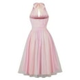 thumbnail image 3 of Birdeem Robes pour Femmes Robe Rétro Imprimée Patchwork Sans Manches Col en V, 3 of 10
