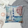 thumbnail image 2 of Creowell Lighthouse Sailboats Ship Pillow Covers for Couch Sofa Indoor Outdoor Throw Pillow Cover Summer Printed on Both Sides 1PC 24x24in, 2 of 5