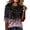 Pink, variant on Domzest Half Sleeve Tops for Women Boho Floral Graphic Lightweight Shirt Loose Fit Crew Neck Summer Fall Tunic Tops Black XXL