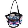 thumbnail image 5 of Dragonfly Canvas Leather Mix Handbag Twill Sponge Jeanette 30x10.5x39cm/11.8x4.1x15.4in, 5 of 5