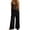 Black, variant on Womens Spaghetti Strap Floral Embroidered Faux Linen Overalls Jumpsuit Side Patch Hand Pockets Loose Wide Leg Full Length Solid Color Pull On Casual Overall Romper