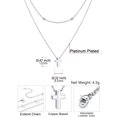 thumbnail image 6 of U7 Layered Cross Necklace for Women 14K Gold Plated Bead Choker Dainty Small Cross Pendant Necklace Jewelry Gift for Birthday Christmas Valentines Day, 6 of 6