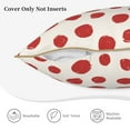 thumbnail image 3 of KLL Abstract Red Polka Dot Decorative Throw Pillow Covers Velvet Soft for Couch Sofa Bedroom Living Room Outdoor (No pillow core)- 18"x18", 3 of 5
