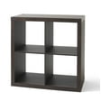 Better Homes & Gardens 4-Cube Storage Organizer, Tobacco Oak