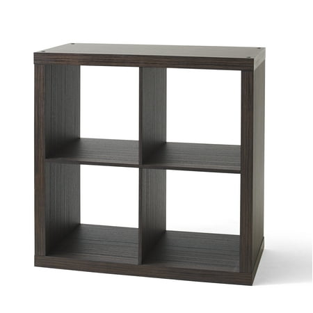 Better Homes & Gardens 4-Cube Storage Organizer  Tobacco Oak