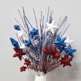 thumbnail image 6 of huayou 5pcs Red White Blue Glitter Star Firework Floral Pick, Spiral Wire Stem for Independence Day Vase Filler Home Table Patriotic Party Decoration, 6 of 6