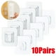 thumbnail image 1 of Colgador de ganchos de pared adhesivo de doble cara, soporte de almacenamiento de ventosa transparente resistente al agua para cocina y baño, 10 unidades, 1 of 3