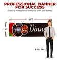 thumbnail image 2 of Dinner Large Banners and Signs for Outdoor by DreamController-Polyester Banner with 4 Holes for Easy Hang Indoor & Outdoor| 4x1 Feet HD Banner to Promote Food & Beverages | Made in USA, 2 of 6