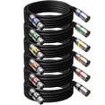 thumbnail image 1 of Cables XLR Heams Professional, paquete de 6 unidades, 7,6 m, trenzados sin ruido, 1 of 7