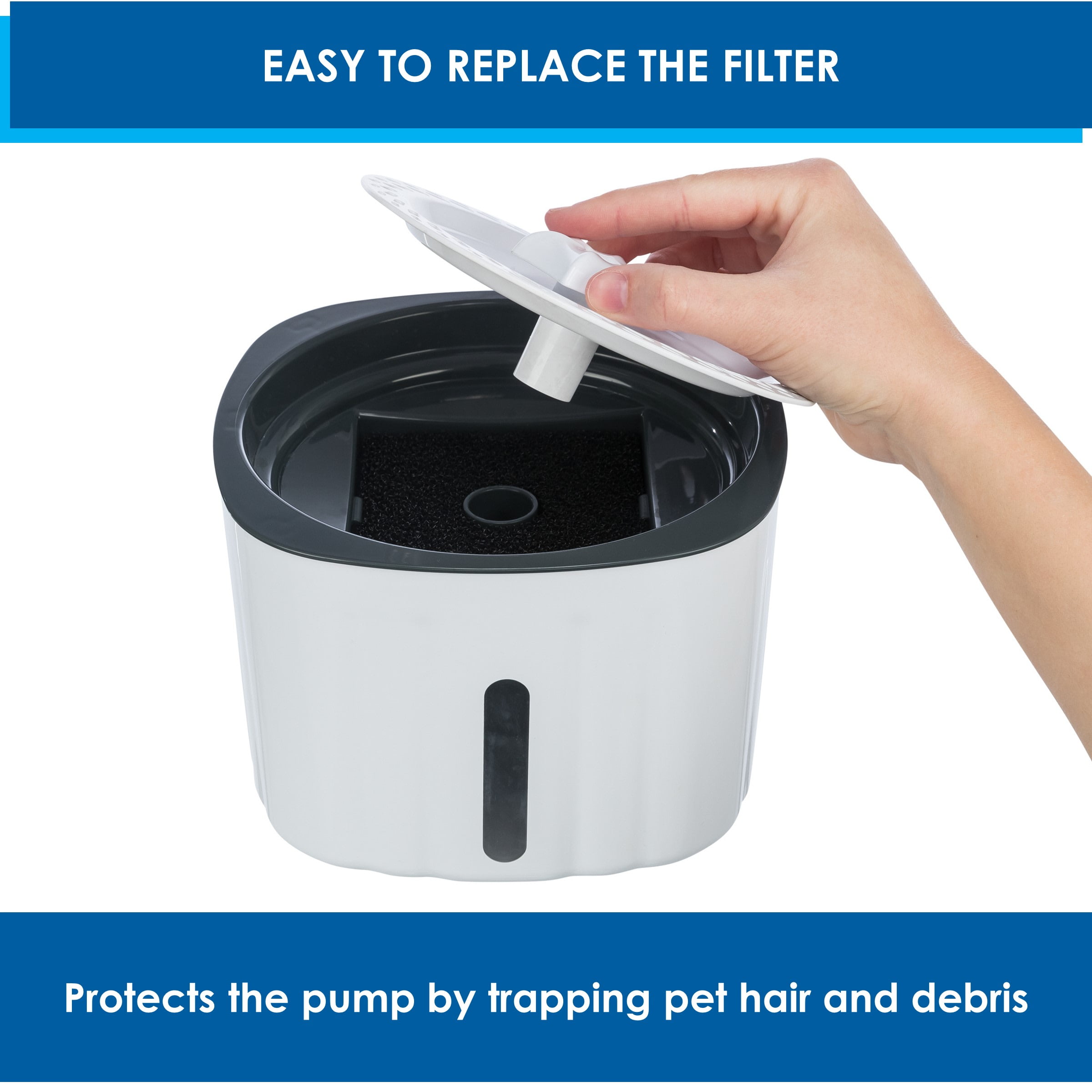 TRIXIE Replacement Pre-Filter to Remove Debris for TRIXIE Flower Drinking Fountain, 12 Pcs