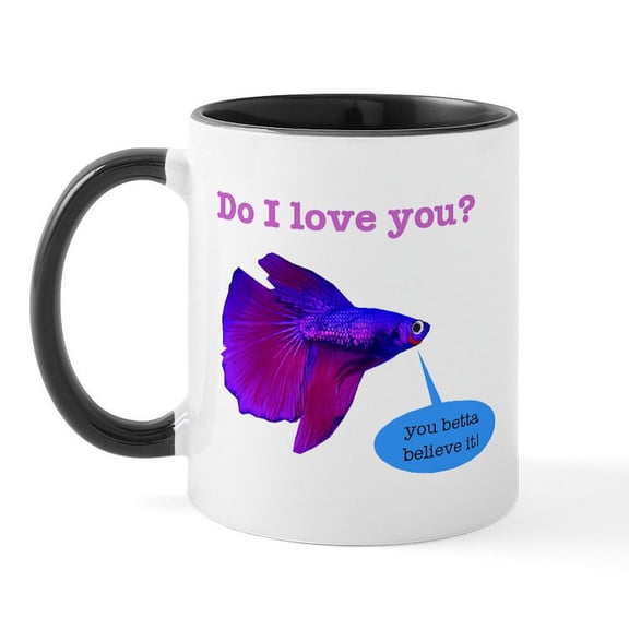 CafePress - Betta Fish Mug - 11 oz Ceramic Mug - Novelty Coffee Tea Cup