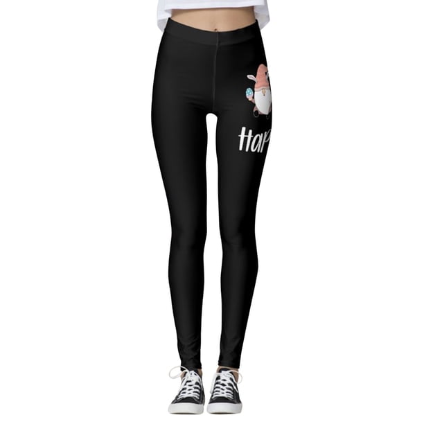 Gibobby Leggings gluteos deportivo Día Pascua para mujer Pantalones yoga cintura alta con estampado para mujer Leggings Medias Compresión Yoga Correr Fitness Leggings cintura alta(Blanco, XL)