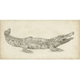 thumbnail image 2 of Harper, Ethan 14x9 White Modern Wood Framed Museum Art Print Titled - Crocodile Sketch, 2 of 4