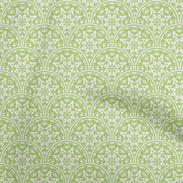 oneOone Cotton Flex Light Green Fabric Mosaic Sewing Craft Projects Fabric Prints By Yard 40 Inch Wide