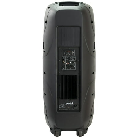 Gemini - Dual 15" 2000W 2-Way PA Speaker - Black