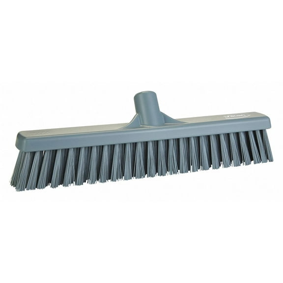 Vikan Broom Head,Push,16" Sweep Face,Gray